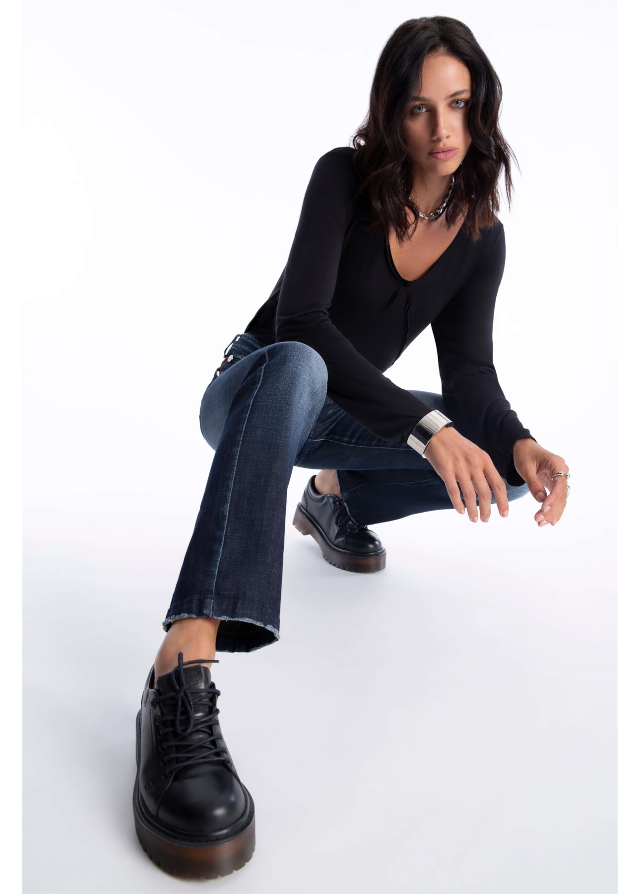 Calça Visco Indigo Elastic 1867-Lav.Escuro C/Resina