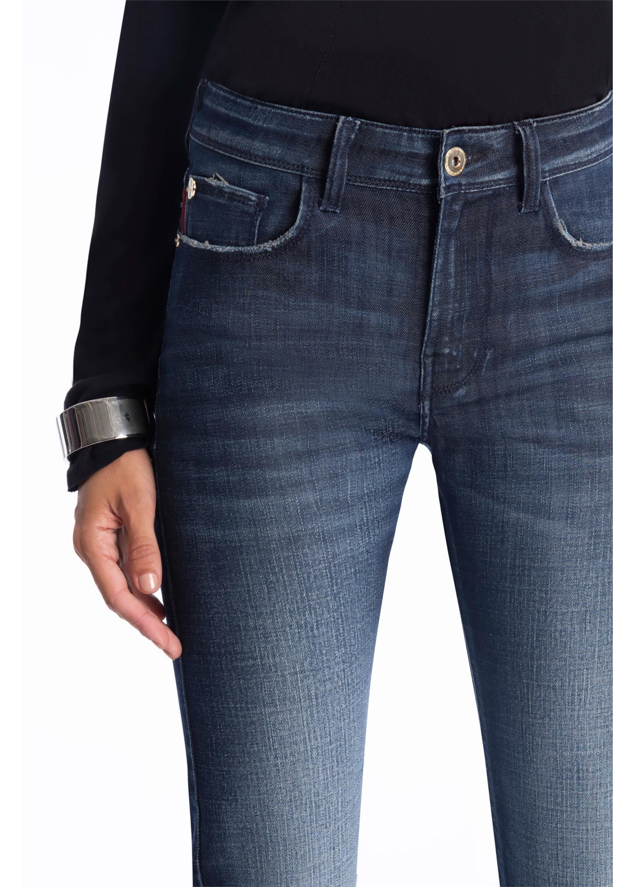 Calça Visco Indigo Elastic 1867-Lav.Escuro C/Resina