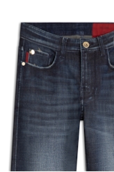 Calça Visco Indigo Elastic 1867-Lav.Escuro C/Resina