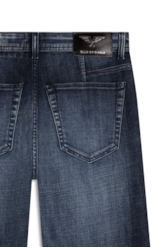 Calça Visco Indigo Elastic 1884-Lav.Escuro C/Puidos