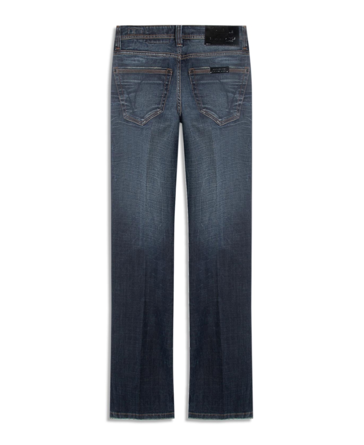 Calça Visco Indigo Elastic Bootcut Filigrana Lav.Escuro C/ Matiz+3d