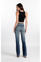 Calça Visco Indigo Elastic Bootcut Lav.Medio