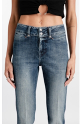 Calça Visco Indigo Elastic Bootcut Lav.Medio