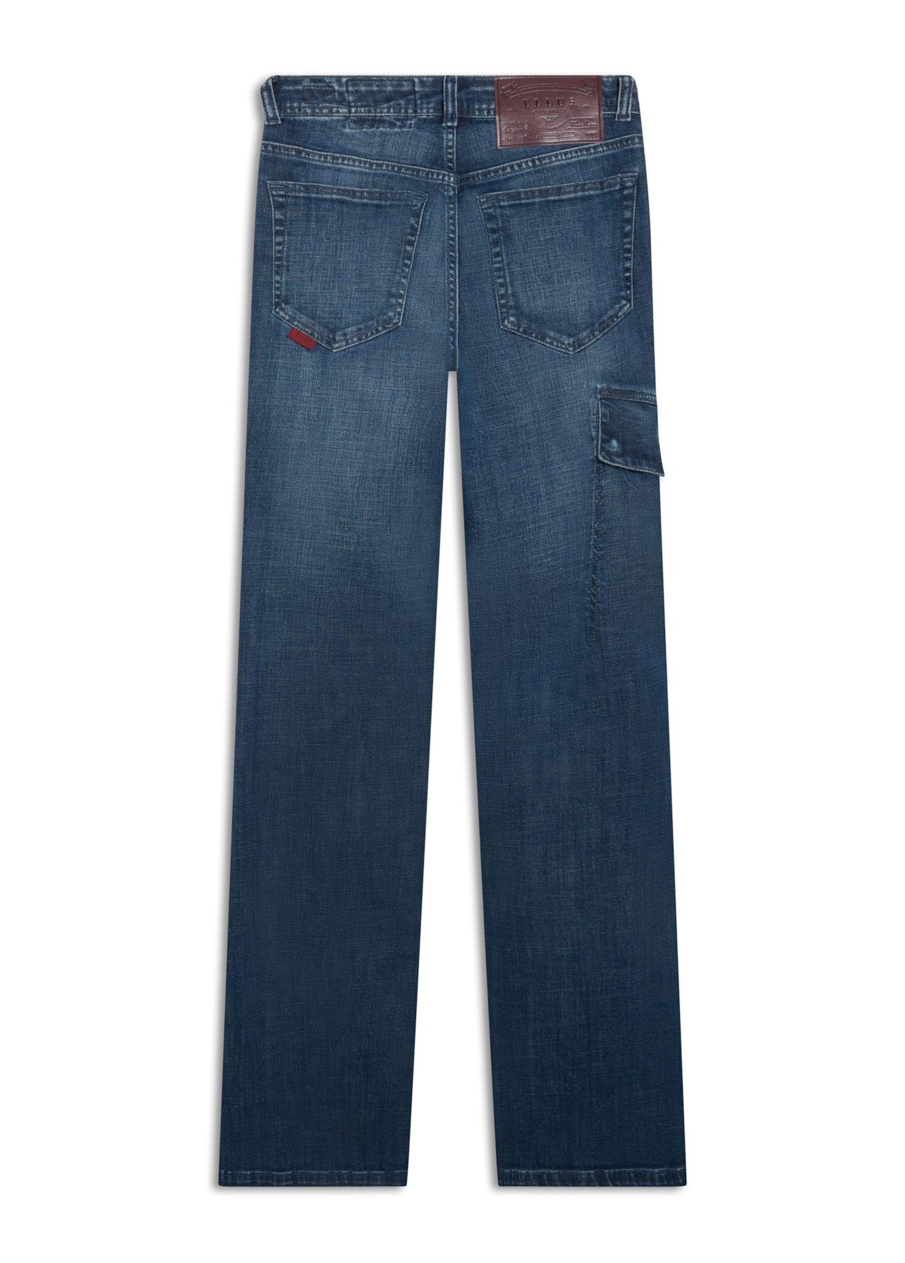 Calça Visco Indigo Elastic Flare Cargo Lav.Escuro C/Pincelado