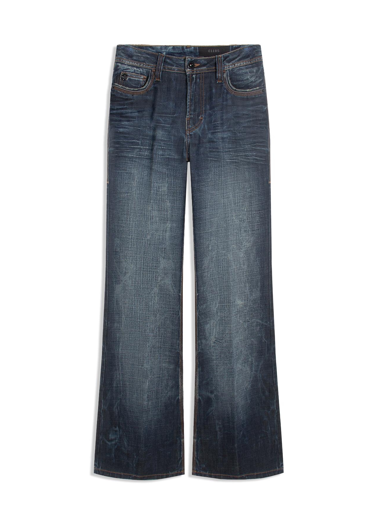 Calça Visco Indigo Elastic Flare Filigrana Lav.Escuro C/ Matiz+3d 2176-Lav.Esc. C/m