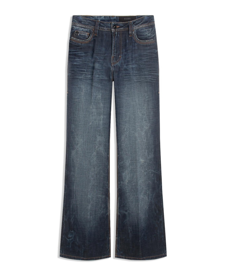 Calça Visco Indigo Elastic Flare Filigrana Lav.Escuro C/ Matiz+3d 2176-Lav.Esc. C/m