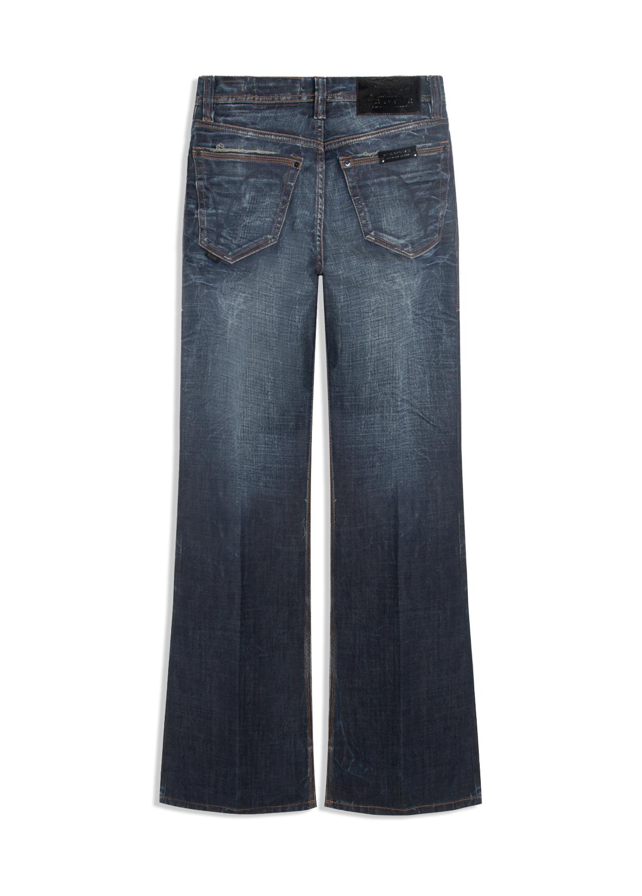 Calça Visco Indigo Elastic Flare Filigrana Lav.Escuro C/ Matiz+3d 2176-Lav.Esc. C/m