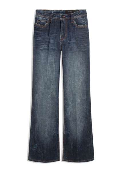 Calça Visco Indigo Elastic Flare Filigrana Lav.Escuro C/ Matiz+3d 2176-Lav.Esc. C/m