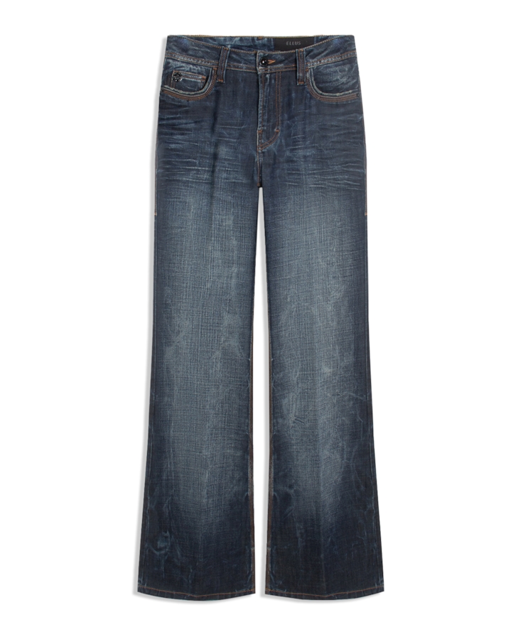 Calça Visco Indigo Elastic Flare Filigrana Lav.Escuro C/ Matiz+3d 2176-Lav.Esc. C/m