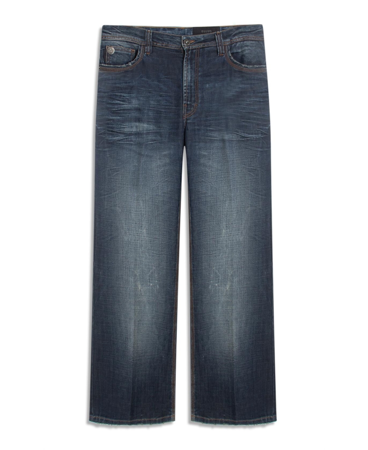 Calça Visco Indigo Elastic Flare Filigrana Lav.Escuro C/ Matiz+3d 2176-Lav.Esc. C/m