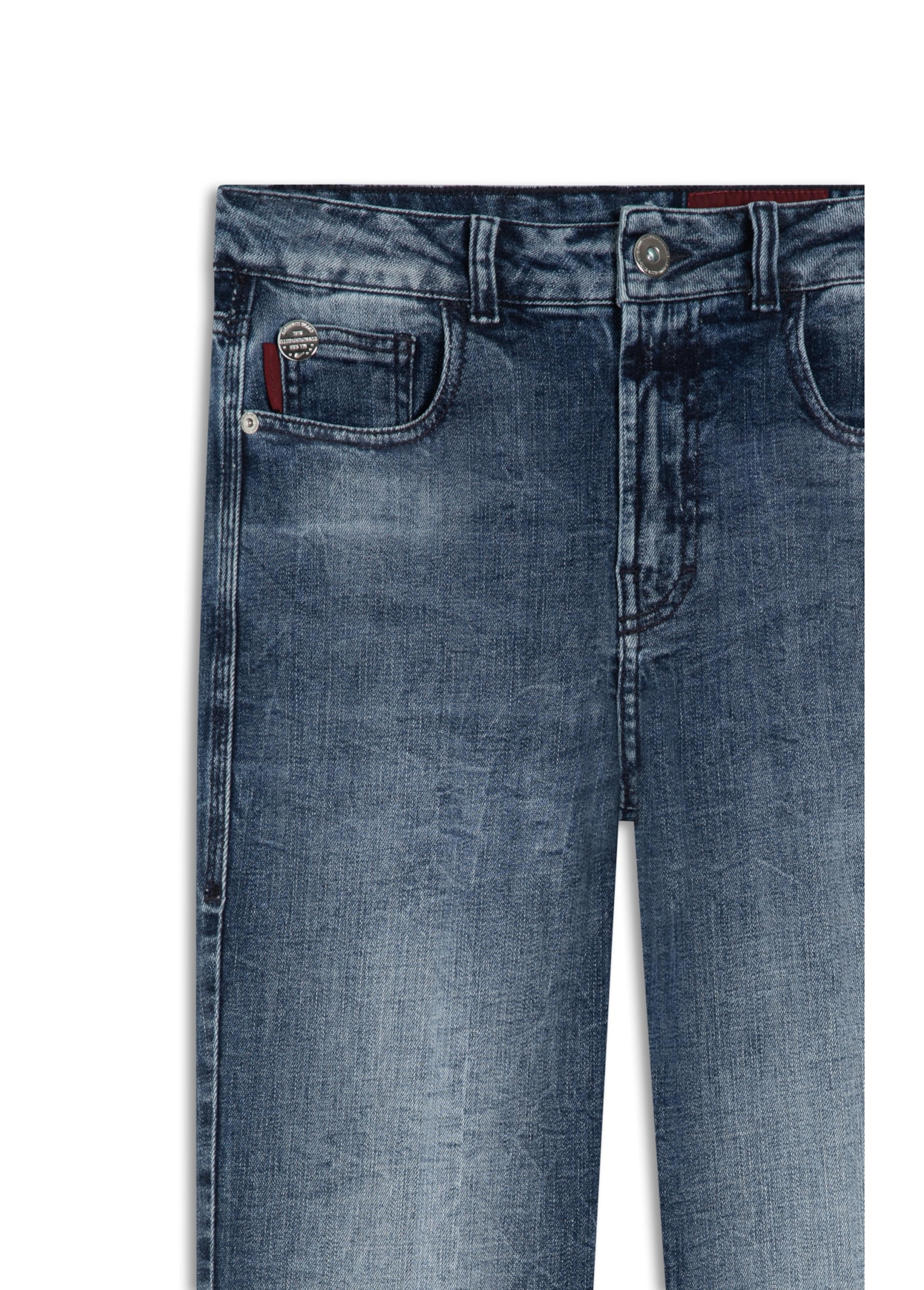 Calça Visco Indigo Elastic Gisele Reta Lav.Medio