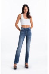 Calça Visco Indigo Elastic Gisele Reta Lav.Medio
