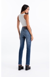 Calça Visco Indigo Elastic Gisele Reta Lav.Medio