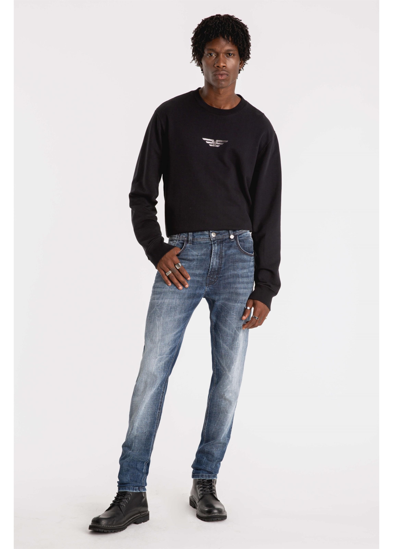 Calça Visco Indigo Elastic Lav.Escuro C/Sky+3d