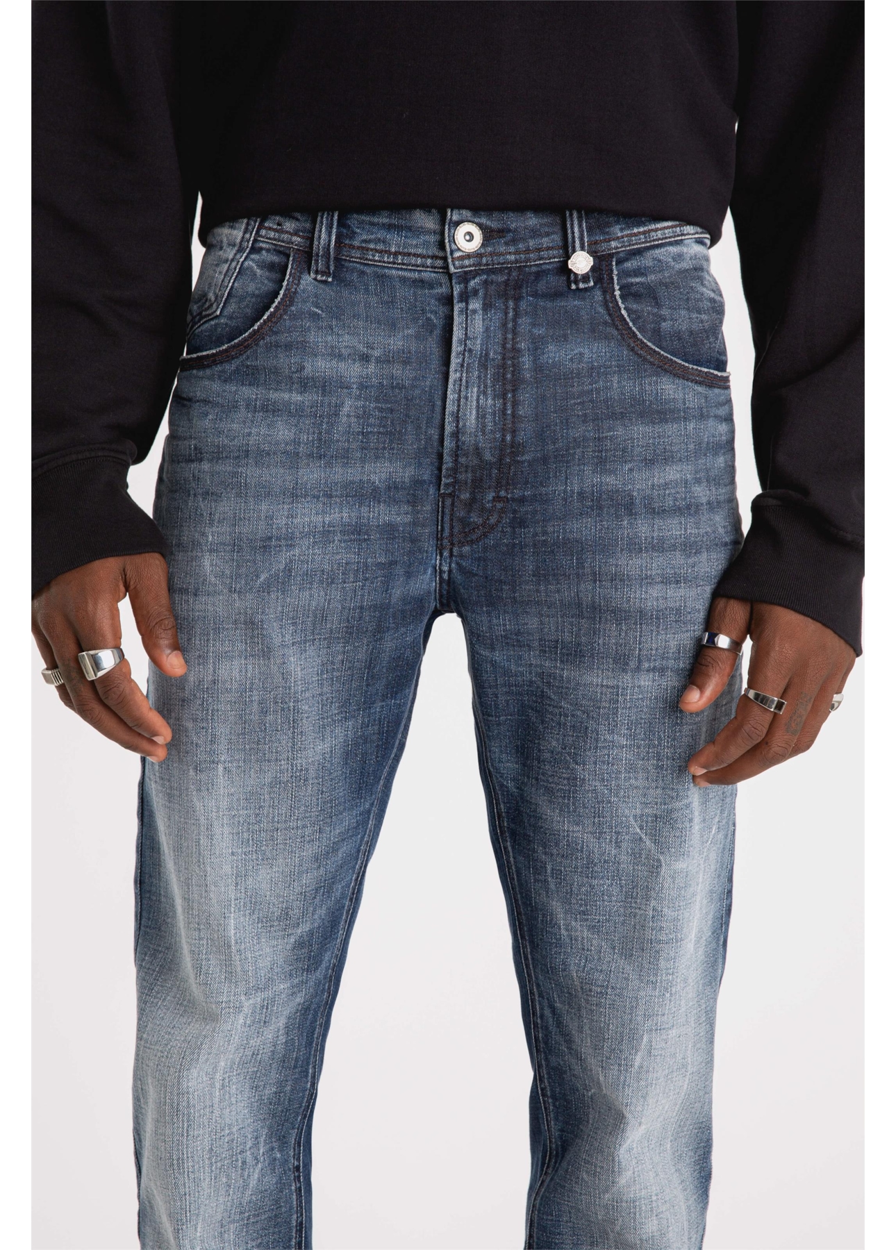 Calça Visco Indigo Elastic Lav.Escuro C/Sky+3d