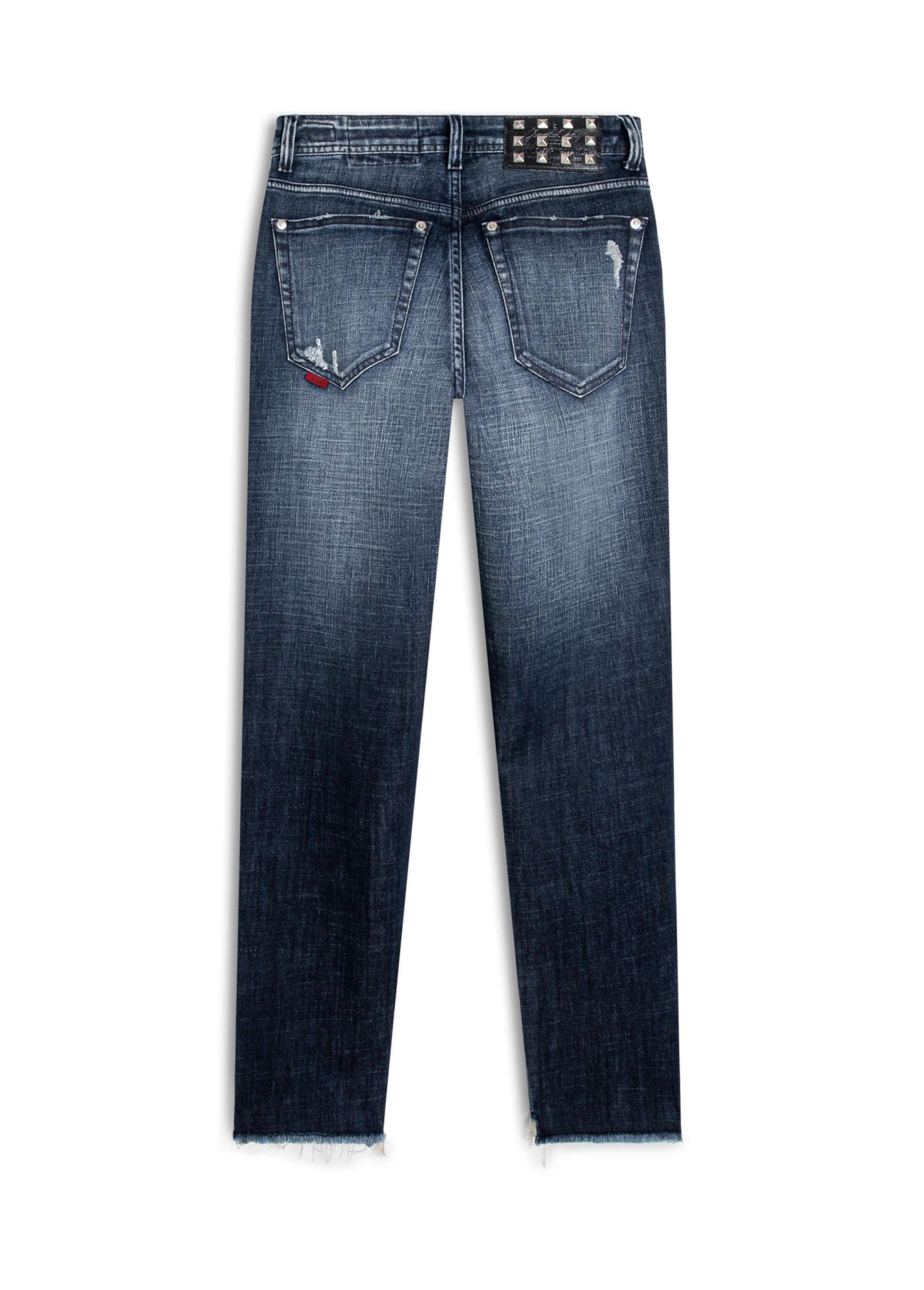 Calça Visco Indigo Elastic Mom 1885-Lav.Esc.C/ Cerzidos