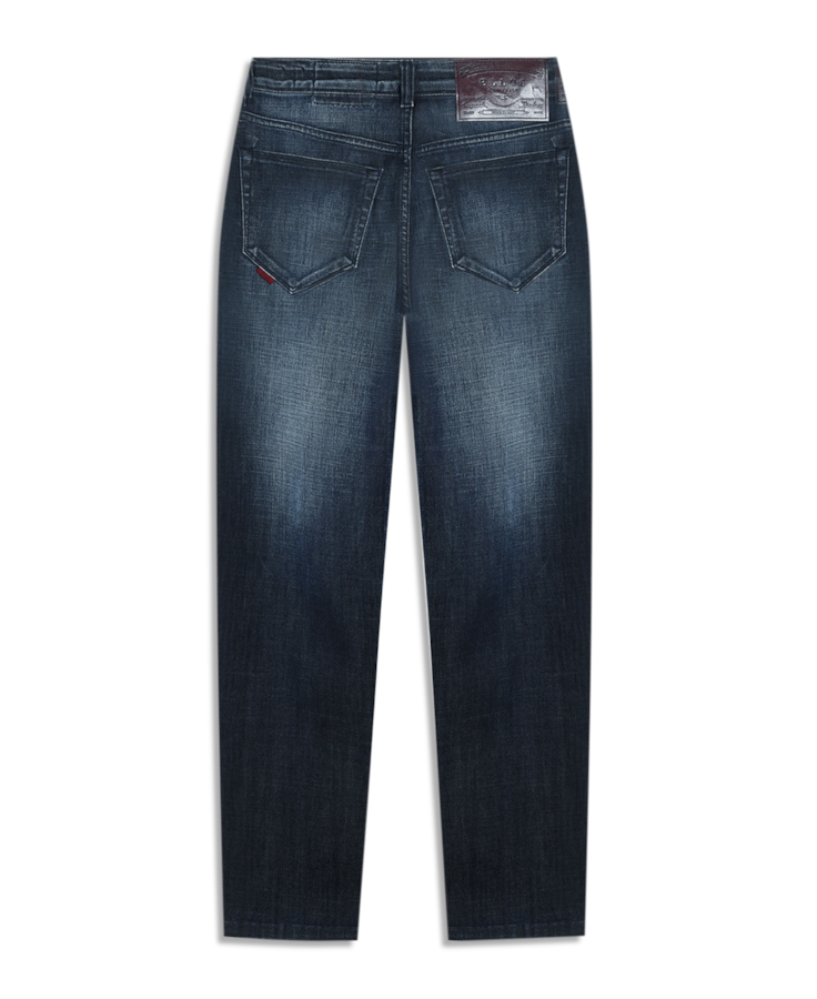 Calça Visco Indigo Elastic Mom Lav. Escuro