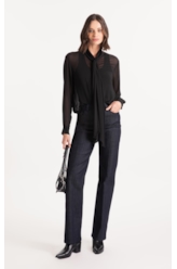 Calça Visco Indigo Elastic Reta Amaciado C/ Resina