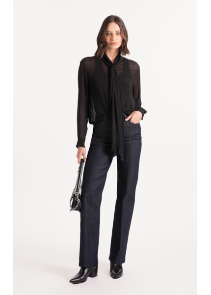 Calça Visco Indigo Elastic Reta Amaciado C/ Resina