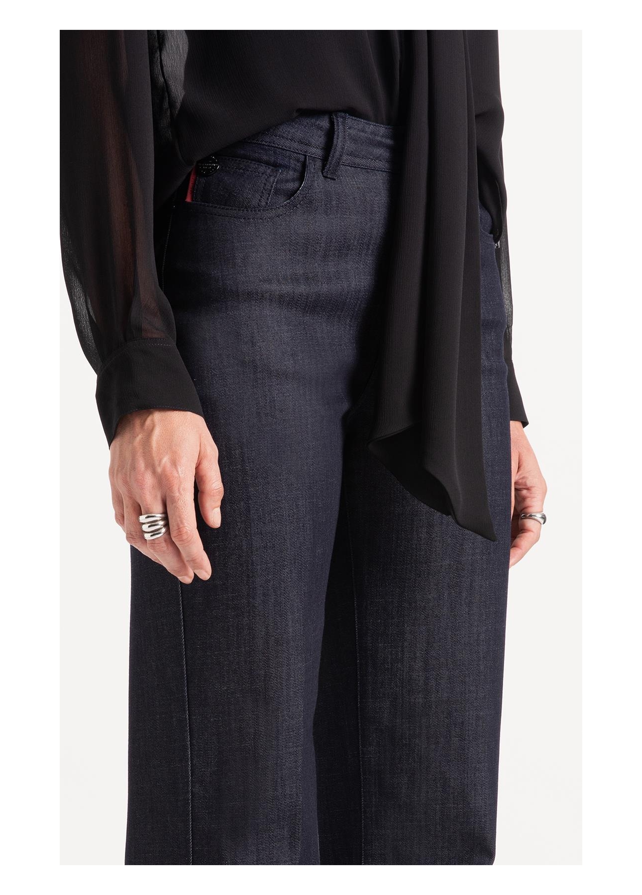 Calça Visco Indigo Elastic Reta Amaciado C/ Resina