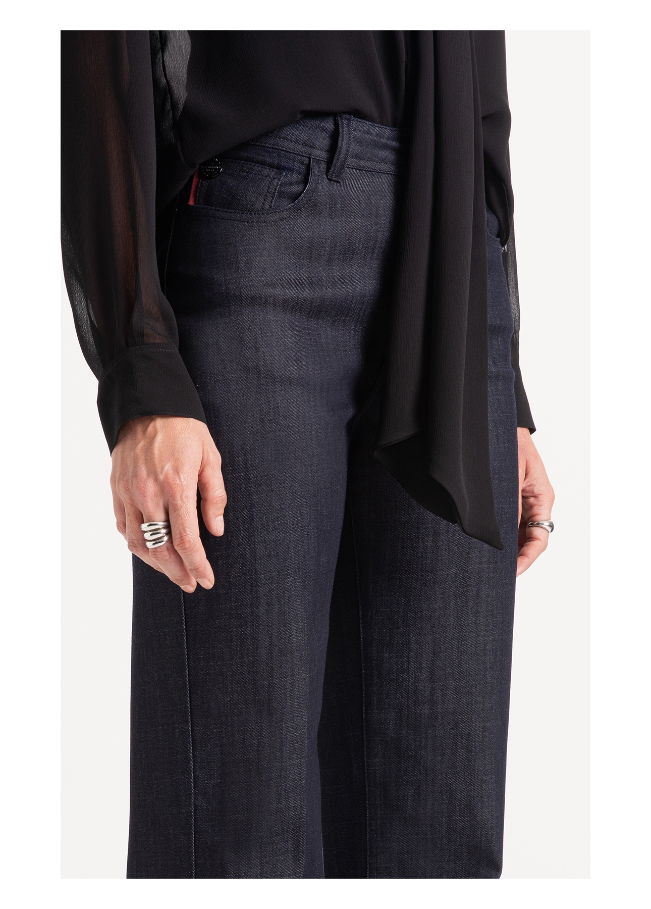 Calça Visco Indigo Elastic Reta Amaciado C/ Resina