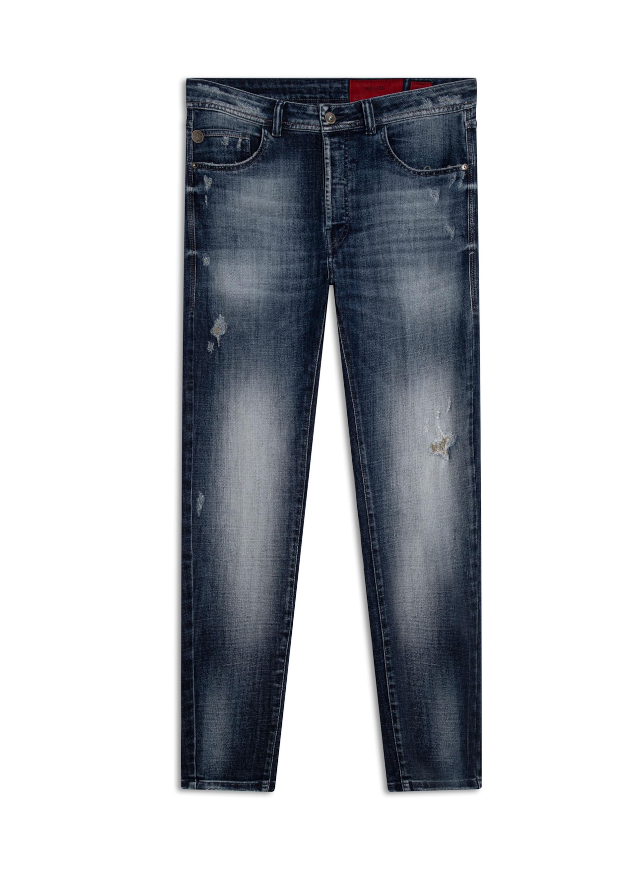 Calça Visco Indigo Elastic Rock Lav. Escuro C/ Puidos