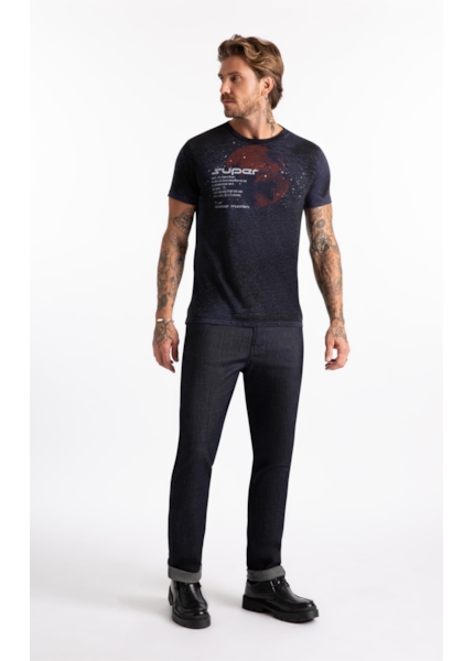 Calça Visco Indigo Elastic Slim Amaciado