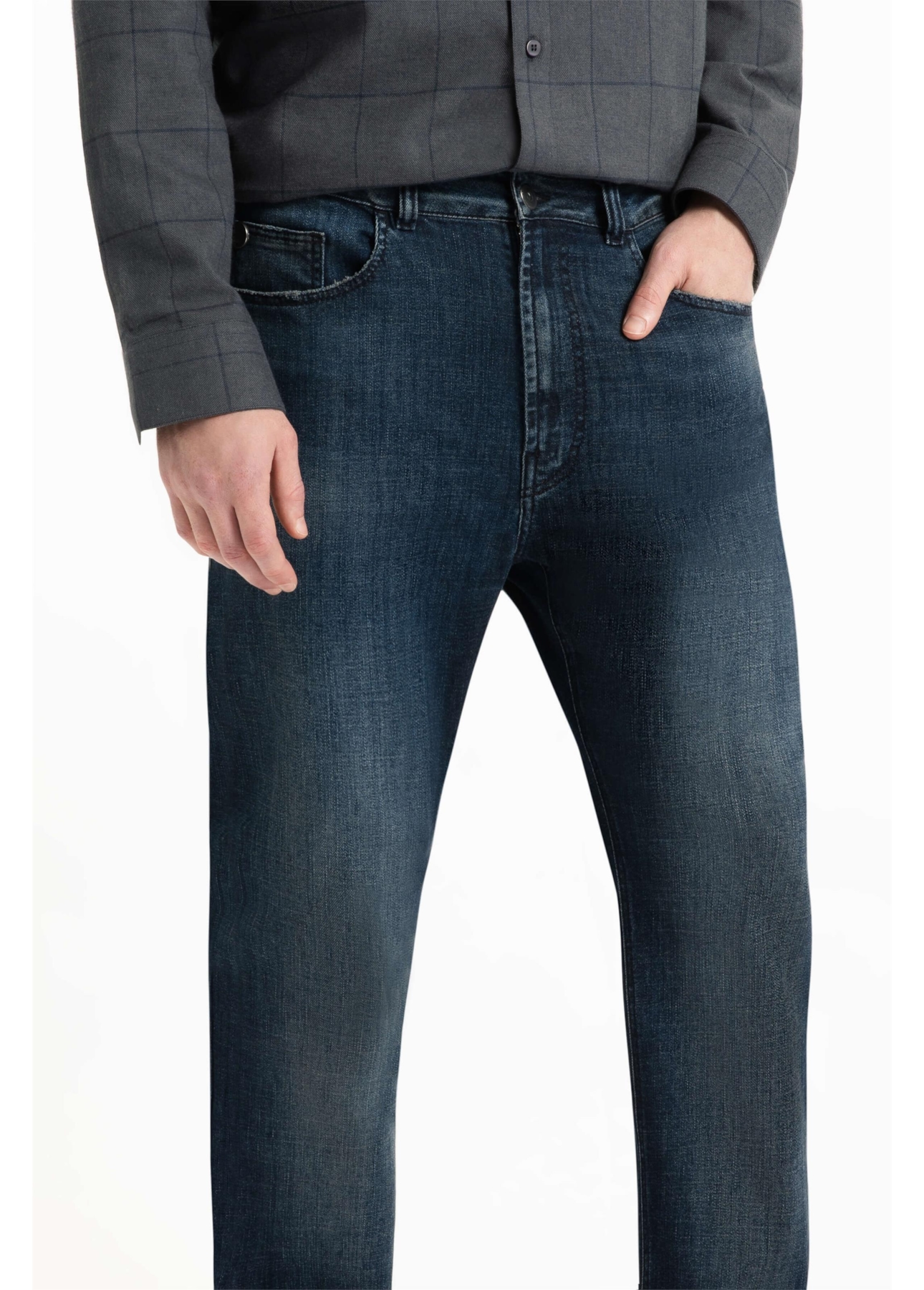 Calça Visco Indigo Elastic Slim Lav. Escuro