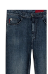 Calça Visco Indigo Elastic Slim Lav. Escuro