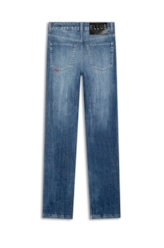Calça Visco Indigo Elastic Slim Lav. Escuro C/ Tie Dye