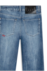 Calça Visco Indigo Elastic Slim Lav. Escuro C/ Tie Dye