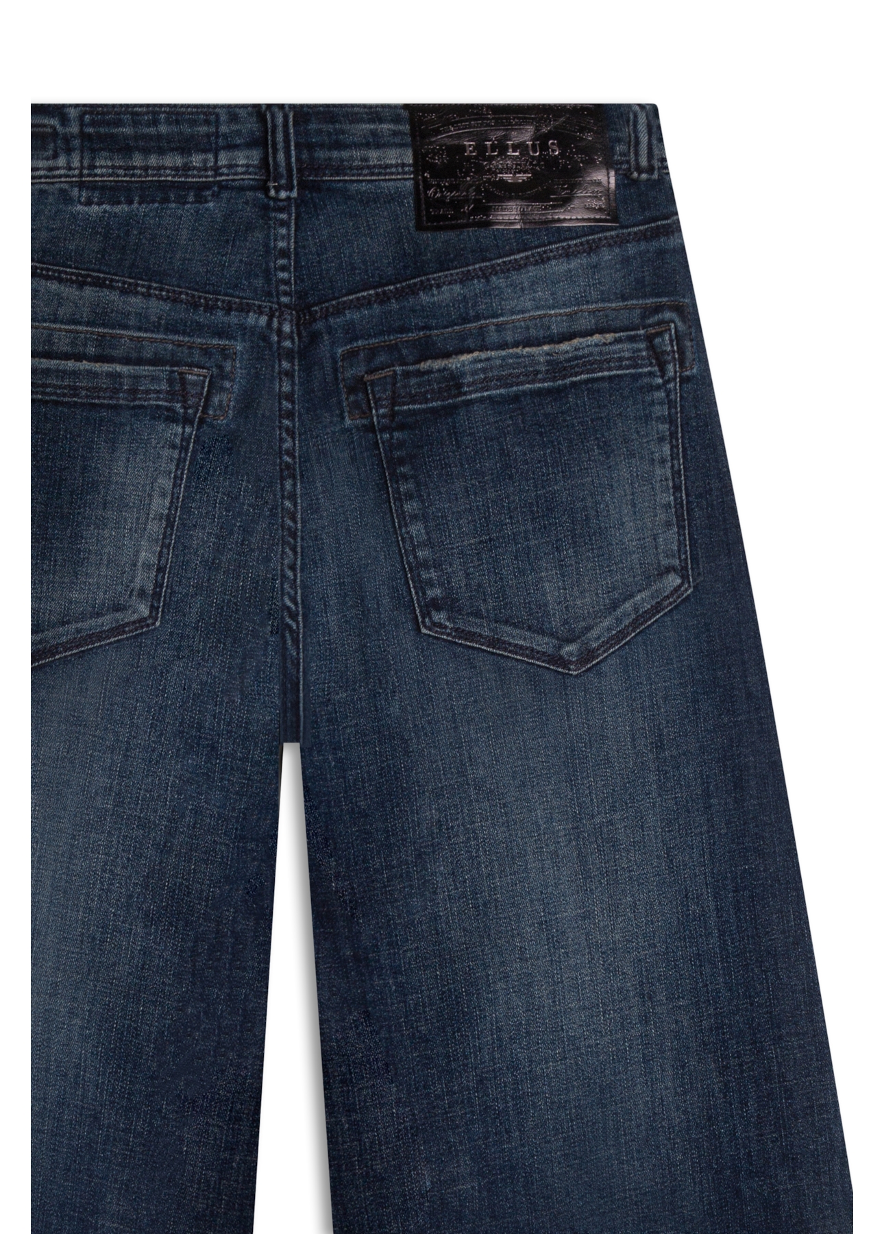 Calça Visco Indigo Elastic Wide Leg Lav. Escuro C/ Matiz
