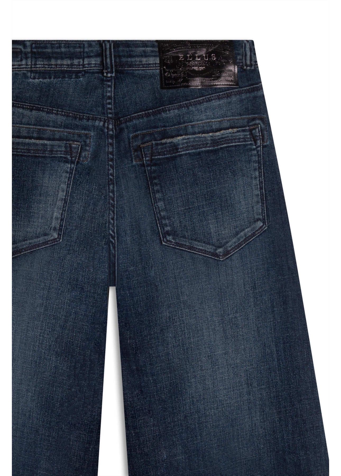 Calça Visco Indigo Elastic Wide Leg Lav. Escuro C/ Matiz