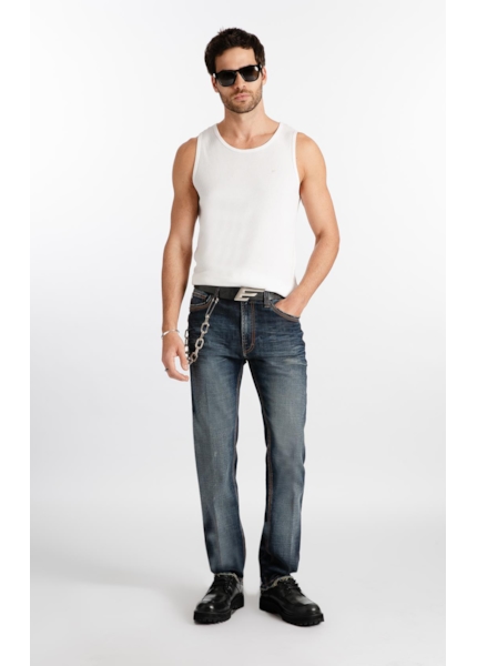 Calça Visco Indigo Slim Filigrana Lav.Escuro