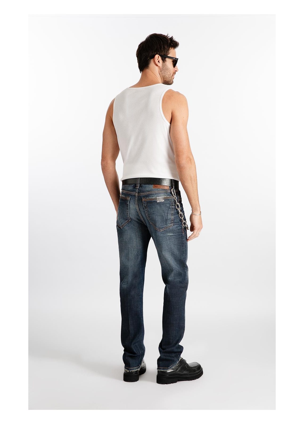 Calça Visco Indigo Slim Filigrana Lav.Escuro