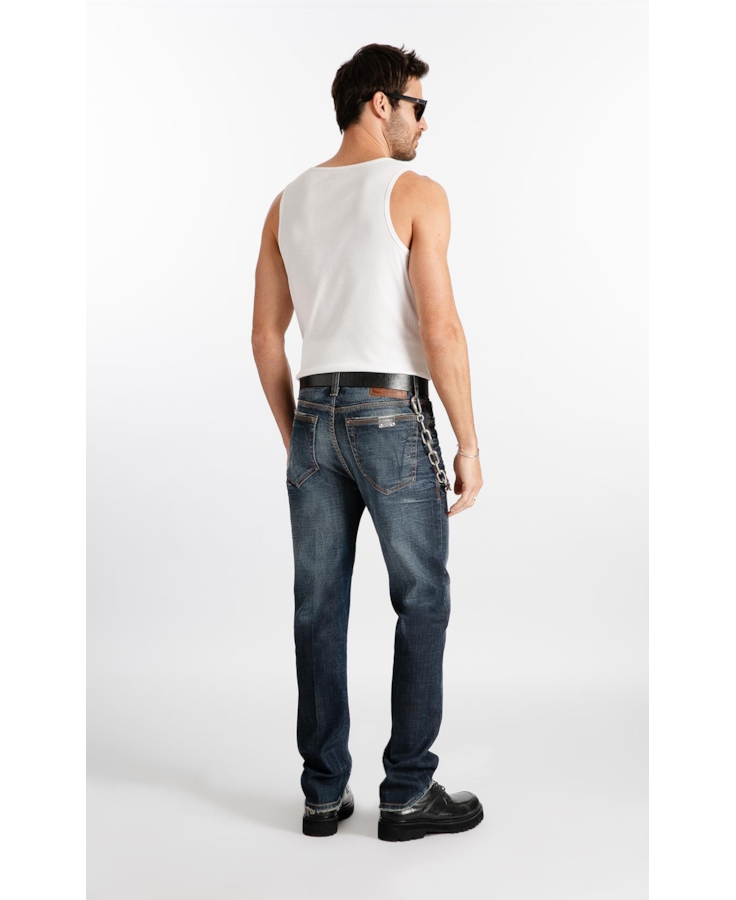 Calça Visco Indigo Slim Filigrana Lav.Escuro
