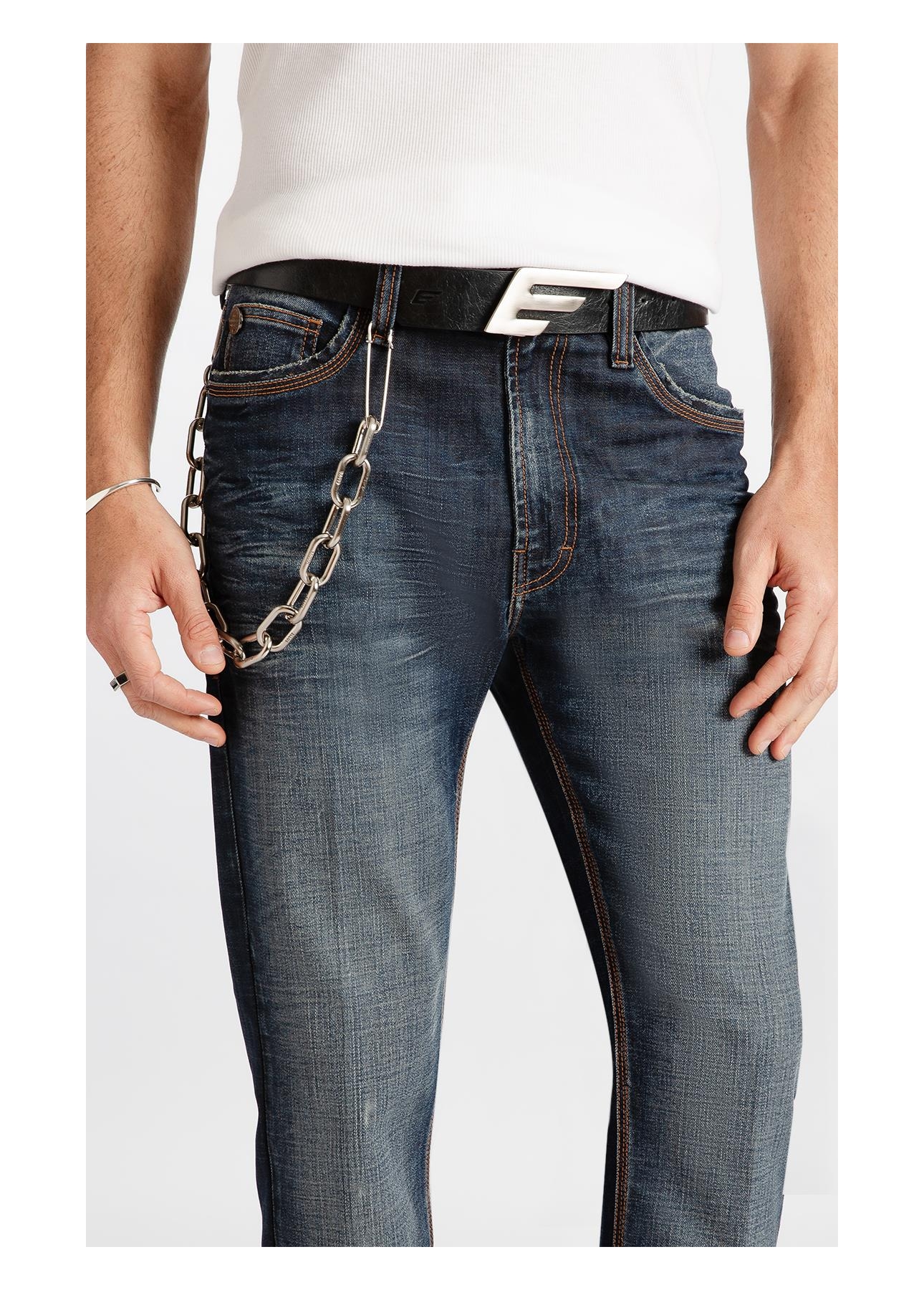 Calça Visco Indigo Slim Filigrana Lav.Escuro
