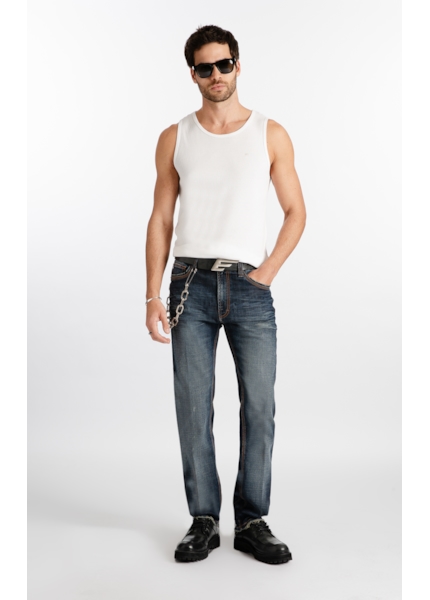 Calça Visco Indigo Slim Filigrana Lav.Escuro