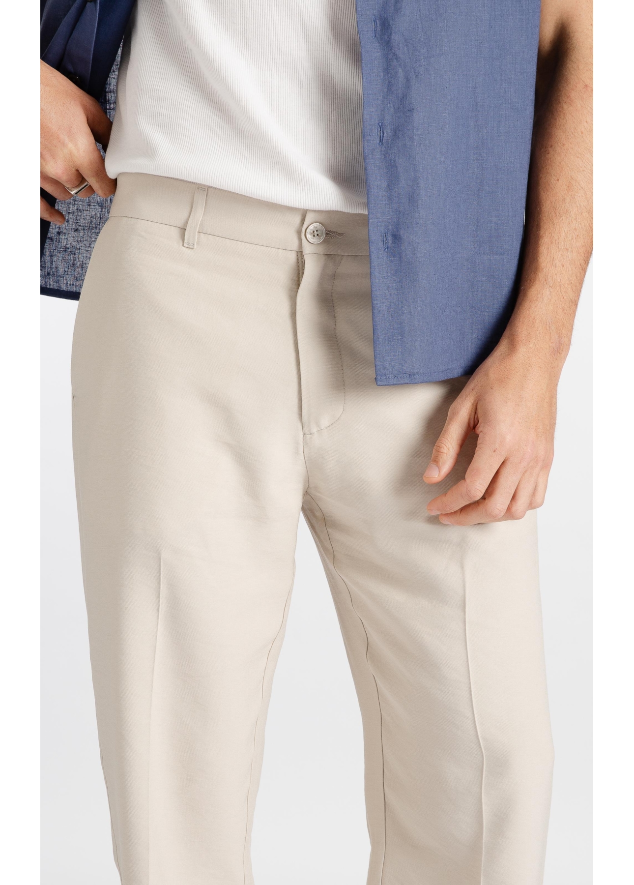 Calça Visco Twill Classic b Faca Areia