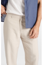 Calça Visco Twill Classic b Faca Areia