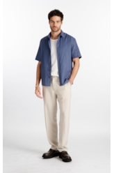 Calça Visco Twill Classic b Faca Areia