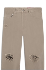 Calça White Denim Baggy Destroyed Husk