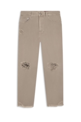 Calça White Denim Baggy Destroyed Husk