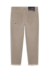 Calça White Denim Baggy Destroyed Husk