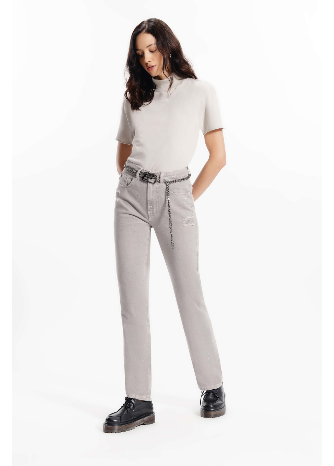 Calça White Denim Ellus Niquel