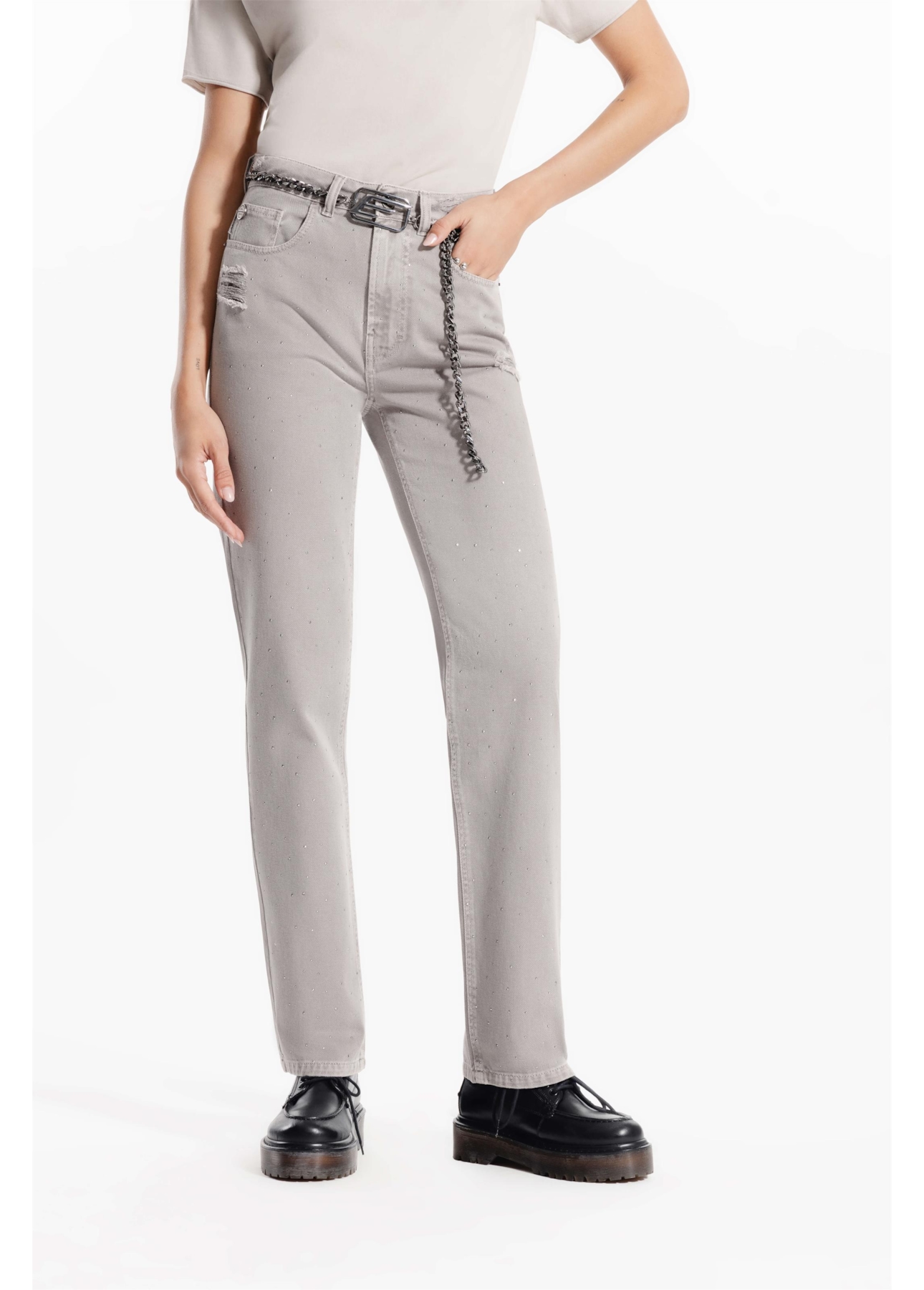 Calça White Denim Ellus Niquel