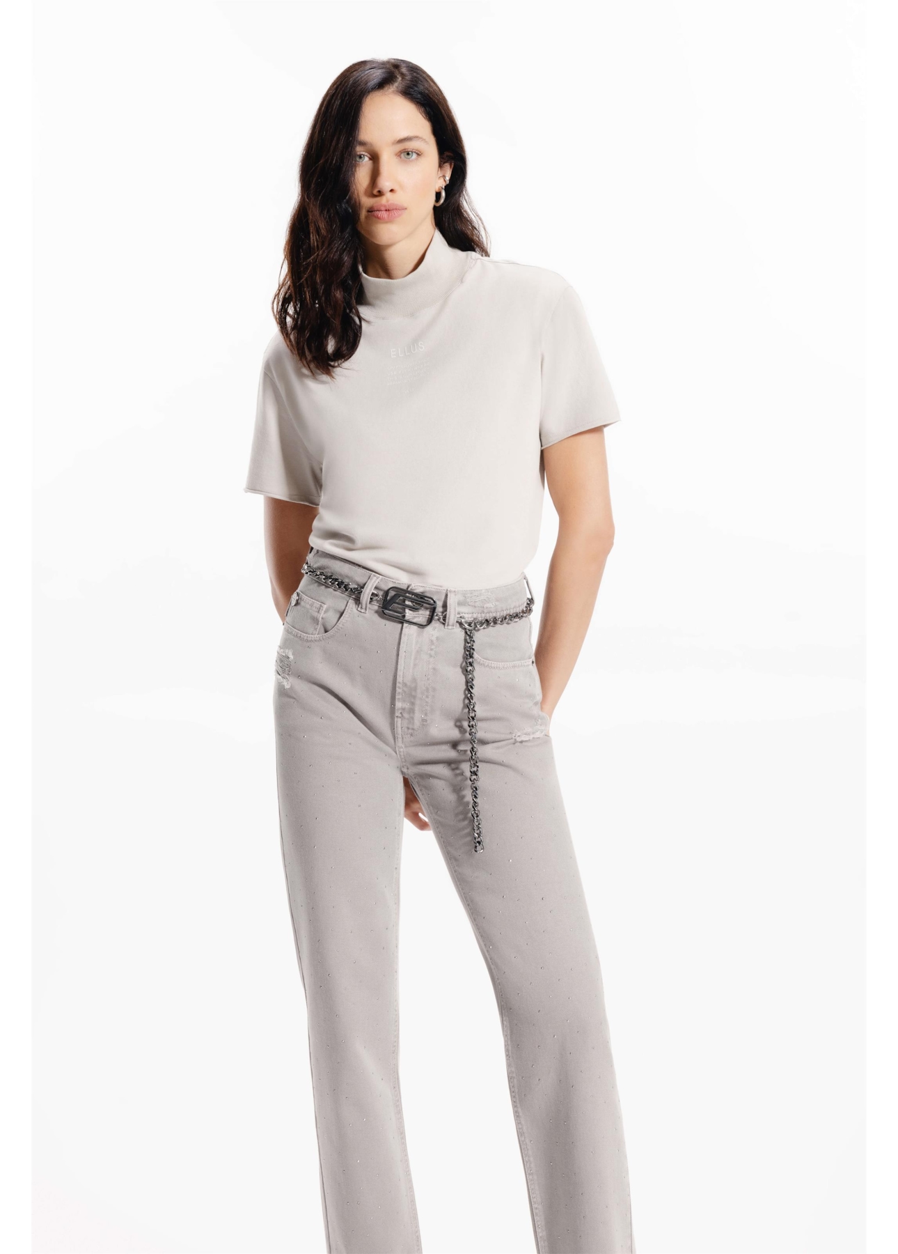 Calça White Denim Ellus Niquel