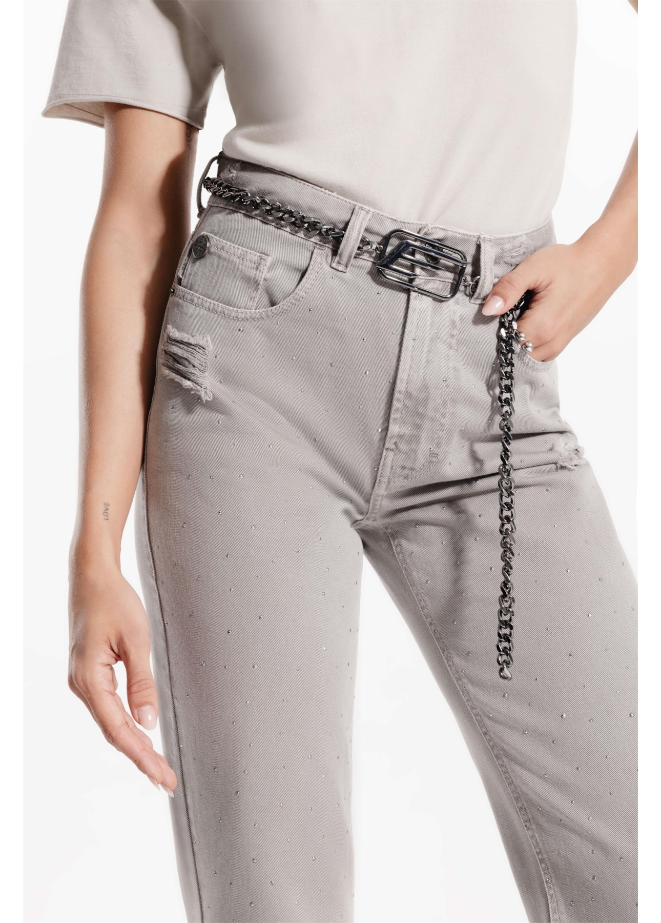 Calça White Denim Ellus Niquel