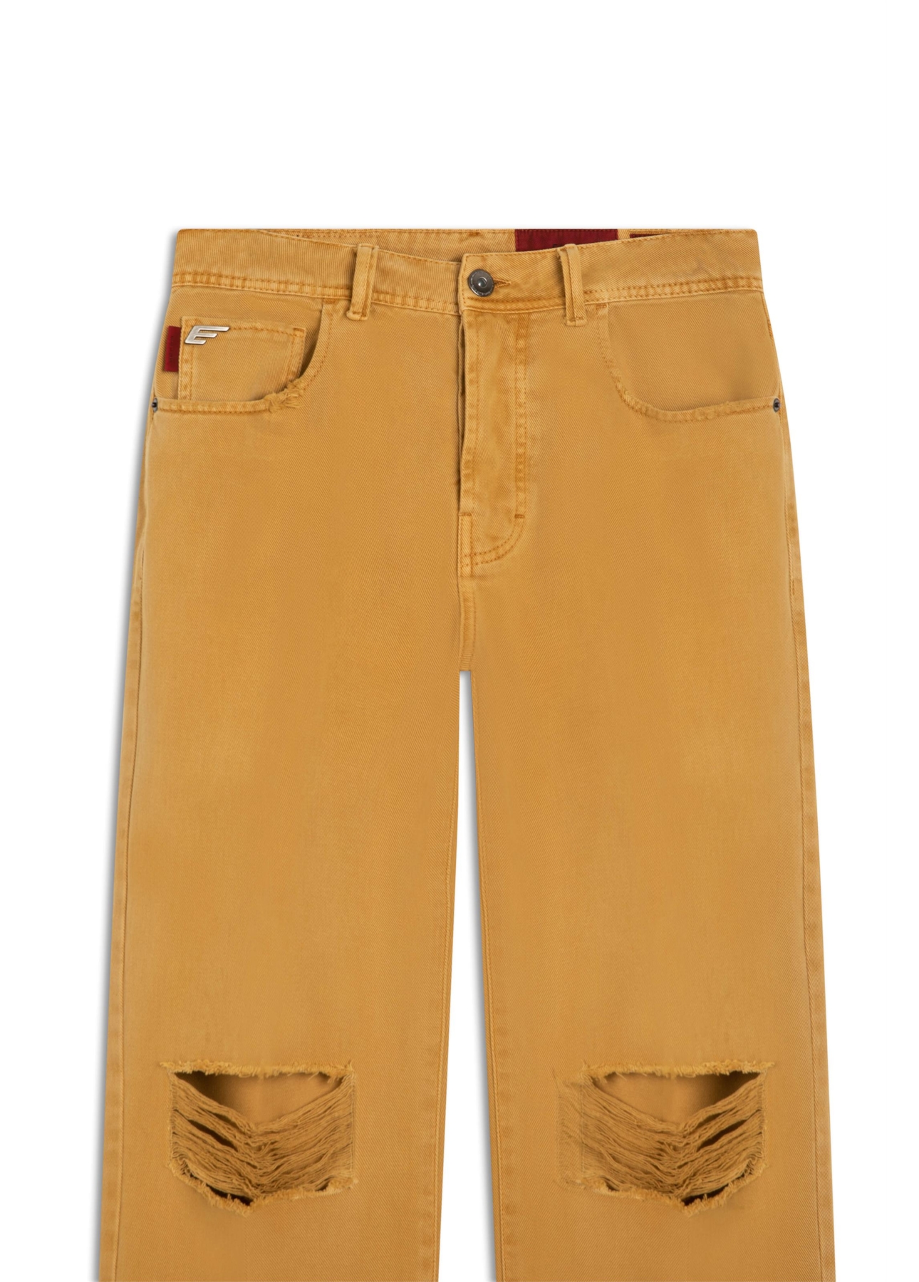 Calça White Denim Ii Slouch Vista de Botao Whisky