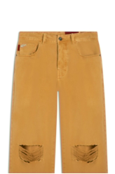 Calça White Denim Ii Slouch Vista de Botao Whisky